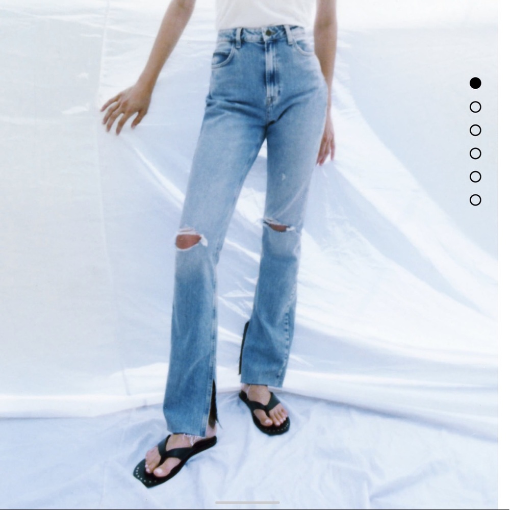 Zara 'Hi Rise Flared Slim Fit Z1975' Jeans